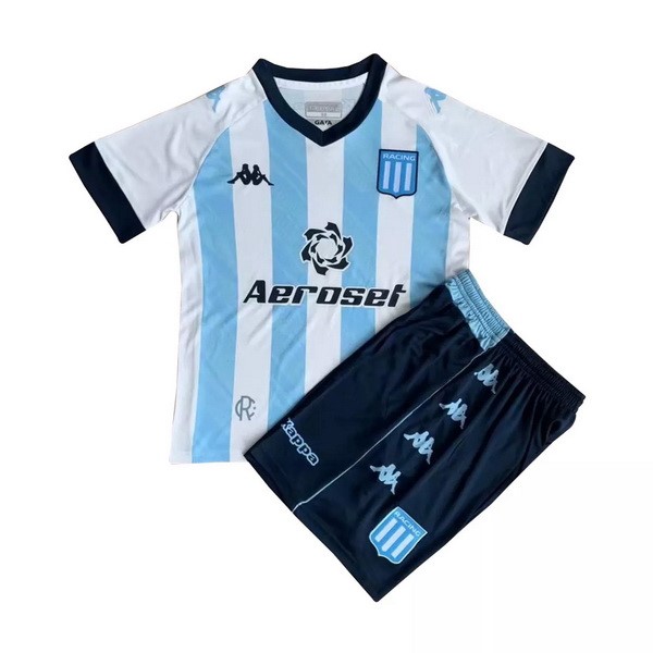 Camiseta Racing Club Niño 1st 2021-2022 Azul Blanco